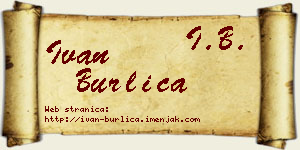 Ivan Burlica vizit kartica
